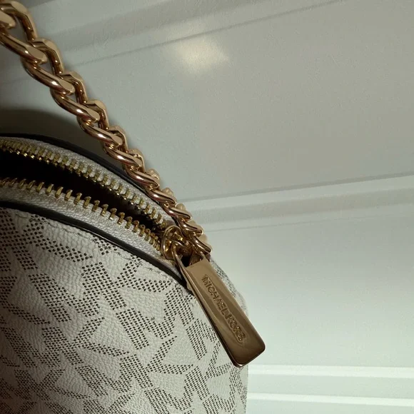 Michael Kors Cream and Brown Logo Purse and Wallet Set - Picture 6 of 6